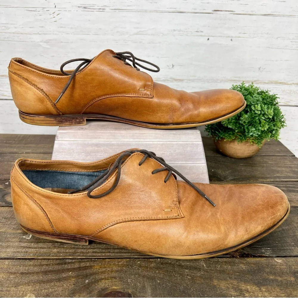 Aldo Men’s Tan Leather Derby Shoes